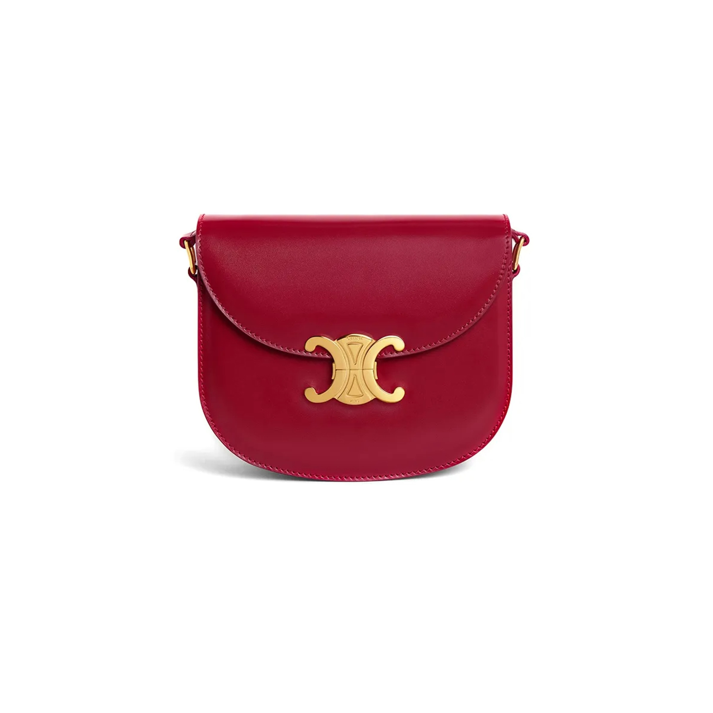 Ce**e shoulder bag in teen besace triomphe shiny calfskin 110413bf4.27ca (18.5*16*6cm)